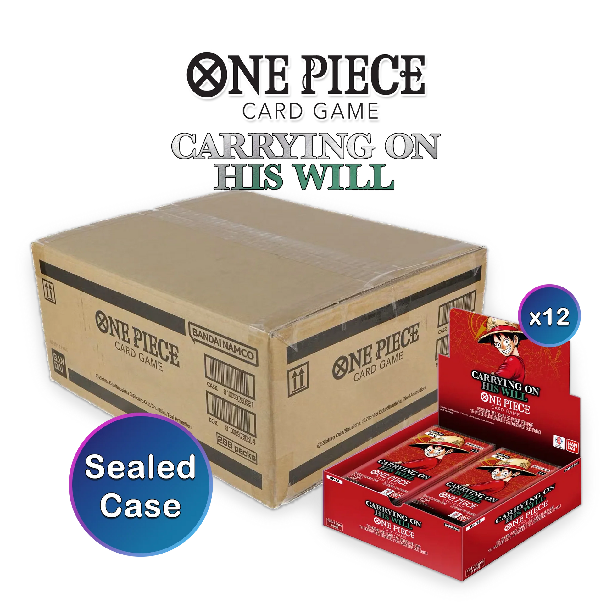 One Piece Card Game - OP13 Carrying on his Will 12x Display Sealed Case English